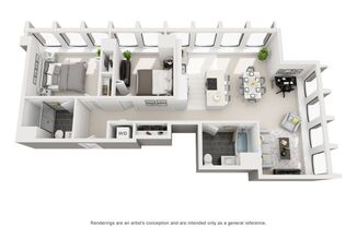 2 beds, 2 baths, 1,105 sqft, $2,960