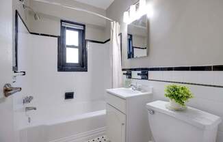 Classic bathroom at The Diplomat Studio Apartment
