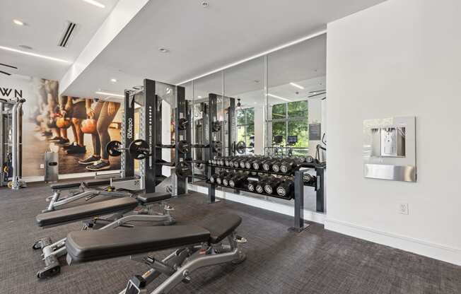 the gym at the enclave at woodbridge apartments in sugar land, tx