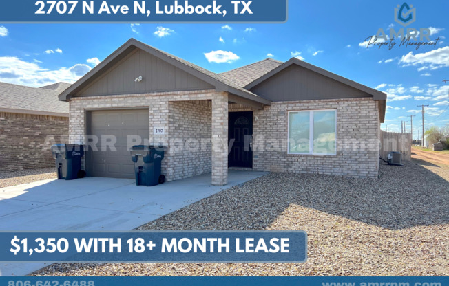 Highly Desirable New Construction 3/2 in North Lubbock!