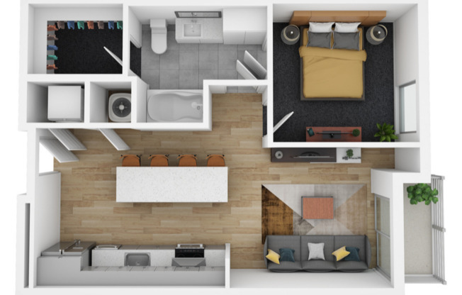 1 bed, 1 bath, 624 sqft, $1,765