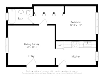 1 bed, 1 bath, 750 sqft, $1,435