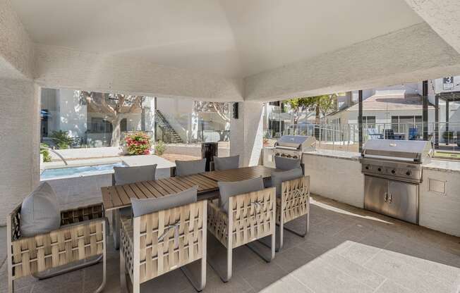 Terrace with Gas BBQ Grills at Haven at Arrowhead Apartment Homes in Glendale Arizona