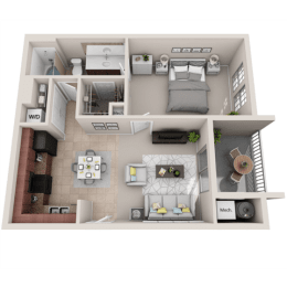 1 bed, 1 bath, 718 sqft, $1,090