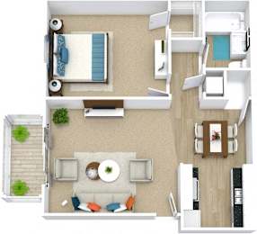 1 bed, 1 bath, 750 sqft, $850