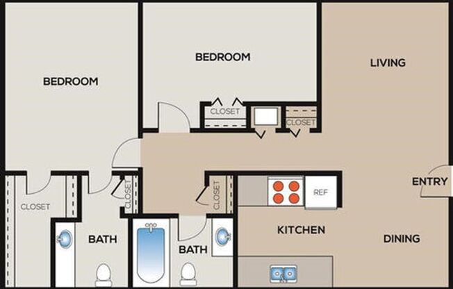 2 beds, 1.5 baths, 950 sqft, $1,475, Unit 807