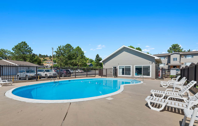 the swimming pool at our apartments
