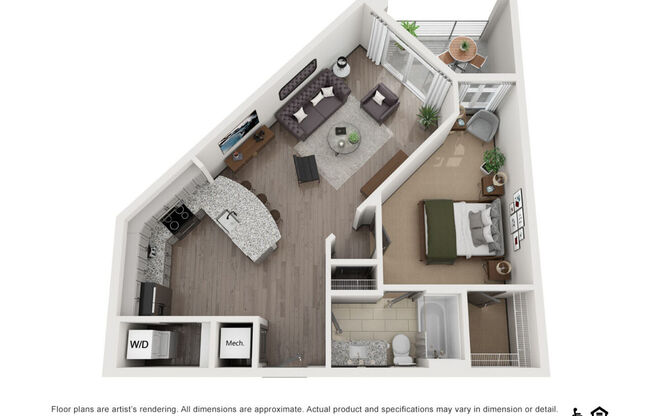 1 bed, 1 bath, 786 sqft, $1,777