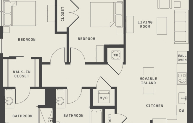 2 beds, 2 baths, 1,168 sqft, $4,080, Unit 2307