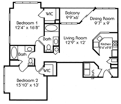 2 beds, 2 baths, 1,131 sqft, $3,665, Unit 1317