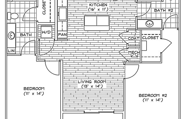 2 beds, 2 baths, 1,059 sqft, $1,890