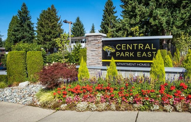Central Park East Monument Sign at Central Park East, Washington