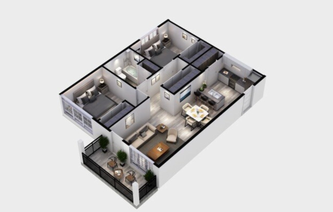 2 beds, 1 bath, 988 sqft, $1,545, Unit 101B