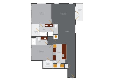 2 beds, 2 baths, 1,460 sqft, $1,979