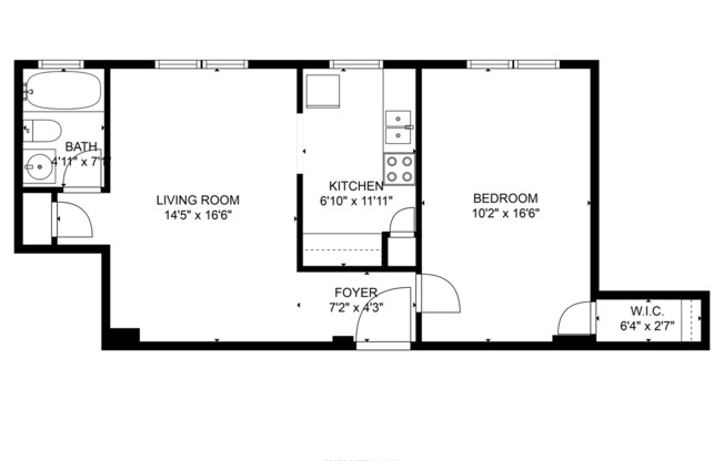 1 bed, 1 bath, $750, Unit 210