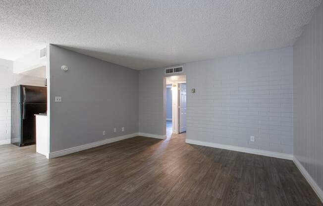 Living Room in Two Bedroom Unit at Radius Apartments