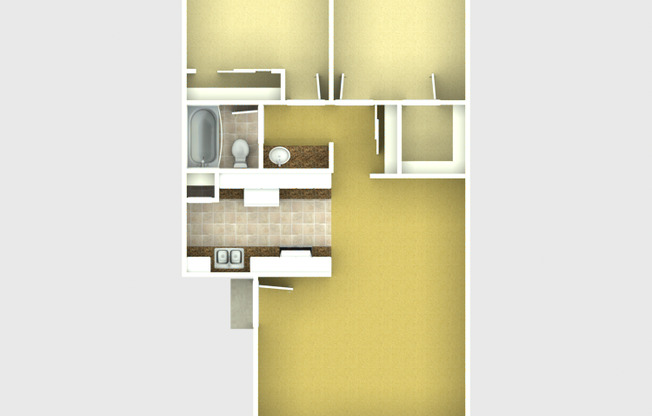 2 beds, 1 bath, 820 sqft, $1,638