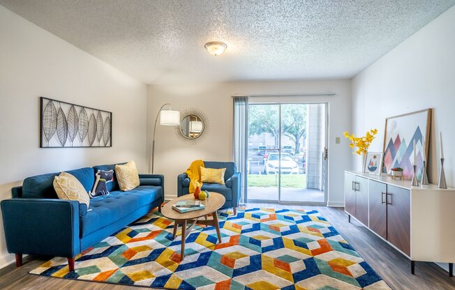 Spacious Living Room at Barber Park Apartments in Orlando FL
