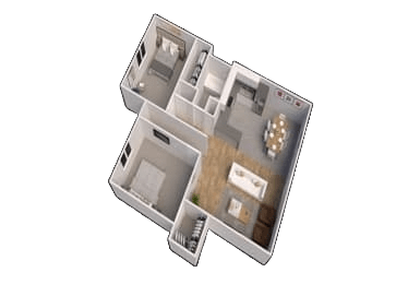 2 beds, 1 bath, 850 sqft, $970