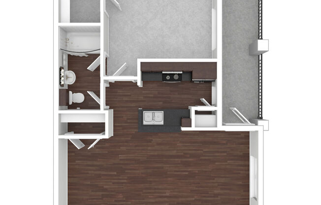 1 bed, 1 bath, 726 sqft, $1,145