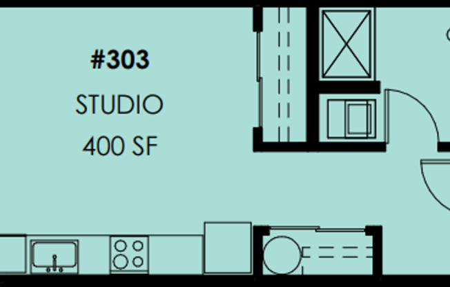 Studio, 1 bath, 327 sqft, $1,499, Unit 417-304