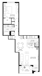 1 bed, 1 bath, 859 sqft, $2,296