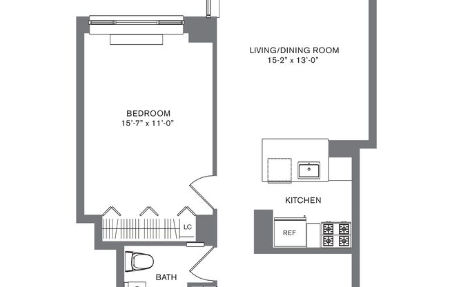 1 bed, 1 bath, 719 sqft, $6,966, Unit 526