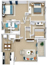 3 beds, 2 baths, 1,250 sqft, $1,190