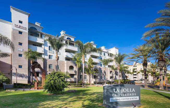 Property Signage at La Jolla Crossroads Apartments, California
