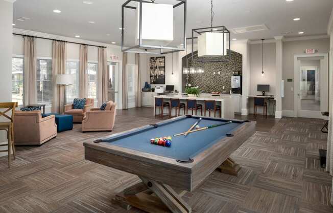 Billiards at Abberly Market Point Apartment Homes, South Carolina