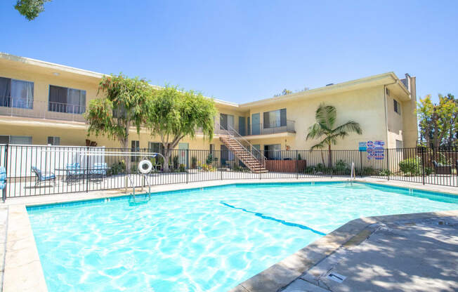 the swimming pool at the falls at rollins apartments tx