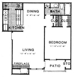 1 bed, 1 bath, 750 sqft, $845