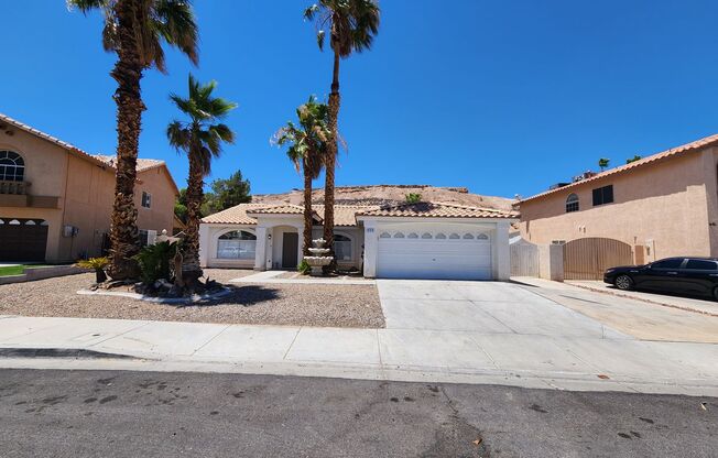 Single story ranch style with private pool