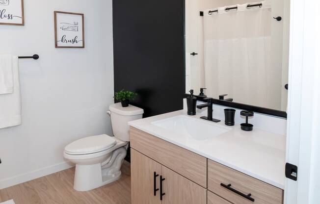 Modern Bathroom at CityLine Apartments, Minneapolis, MN