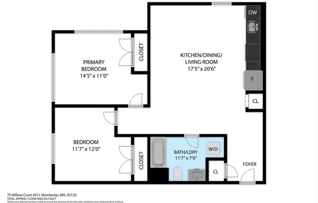 2 beds, 1 bath, 853 sqft, $3,215, Unit 211