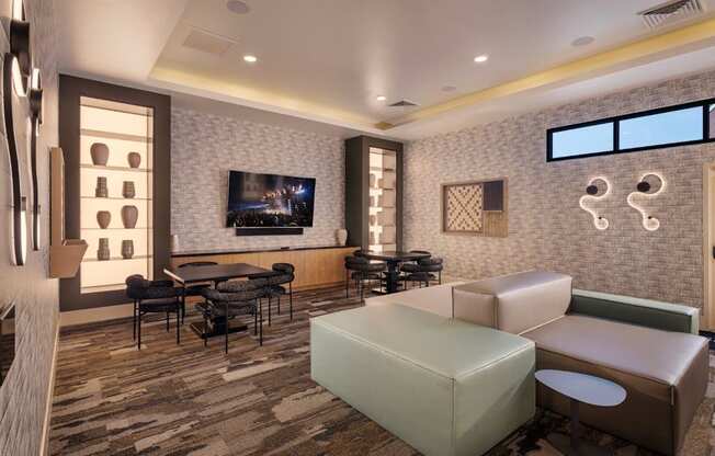 a rendering of a lounge area in the new building. at Zaterra Luxury Apartments, Chandler, AZ, 85286