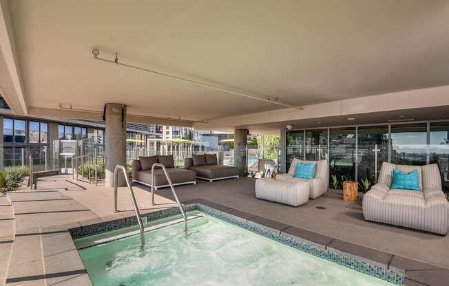 resort style saltwater spa at K1 Apartments, San Diego, CA 92101