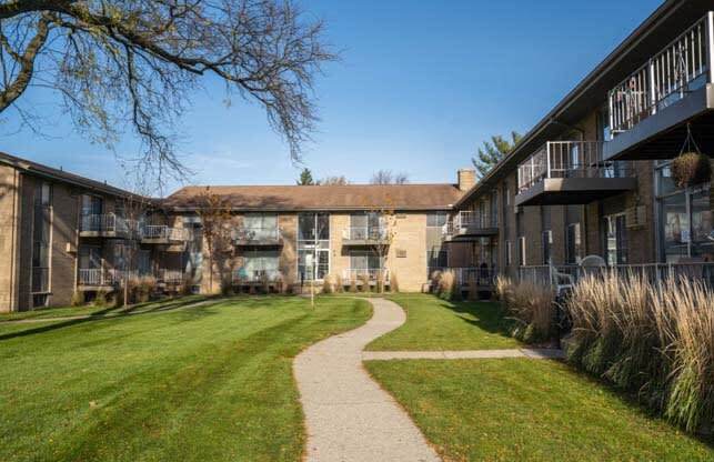 Backyard at The Ivanhoe Apartments, Ann Arbor, Michigan