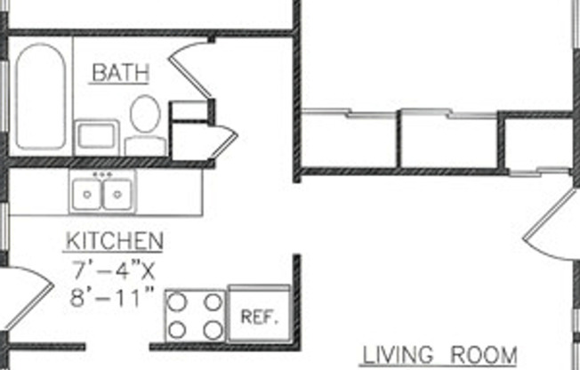 2 beds, 1 bath, 728 sqft, $800, Unit RO1322