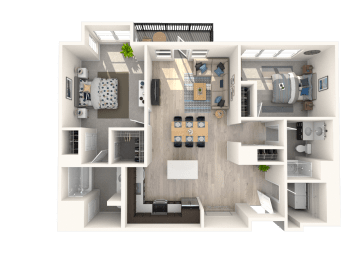 2 beds, 2 baths, 1,217 sqft, $3,986