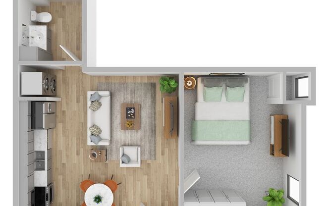 1 bed, 1 bath, 581 sqft, $870, Unit 1005-103