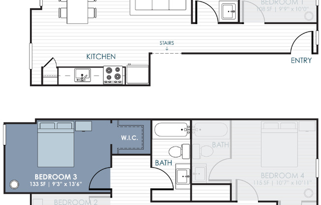 1 bed, 1 bath, 133 sqft, $1,710