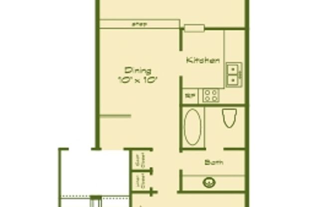 1 bed, 1 bath, 719 sqft, $900, Unit 9606C