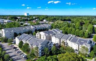 Aerial view of boston road apartments in billerica