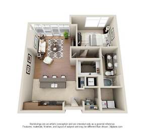 1 bed, 1 bath, 963 sqft, $3,070