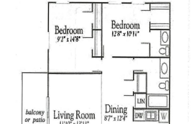 2 beds, 1.5 baths, 906 sqft, $875