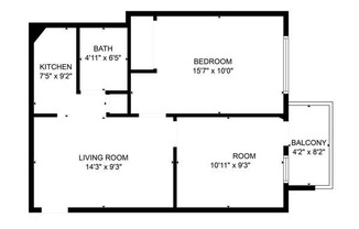 2 beds, 1 bath, 620 sqft, $2,400, Unit D2