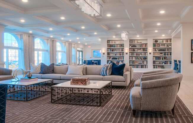 Spacious Clubroom And Library Area at Village Center Apartments At Wormans Mill*, Frederick, MD
