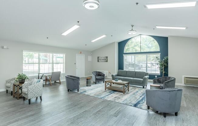 a living room filled with lots of furniture