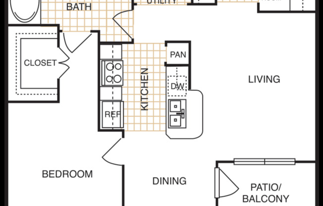 1 bed, 1 bath, 739 sqft, $1,273